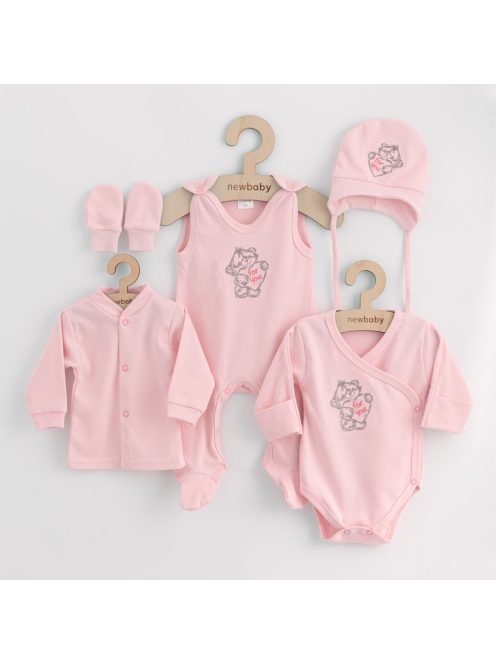 5-részes baba együttes újszülötteknek New Baby Classic rózsaszín