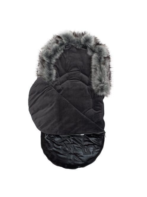 Luxus lábzsák szőrmével New Baby fekete