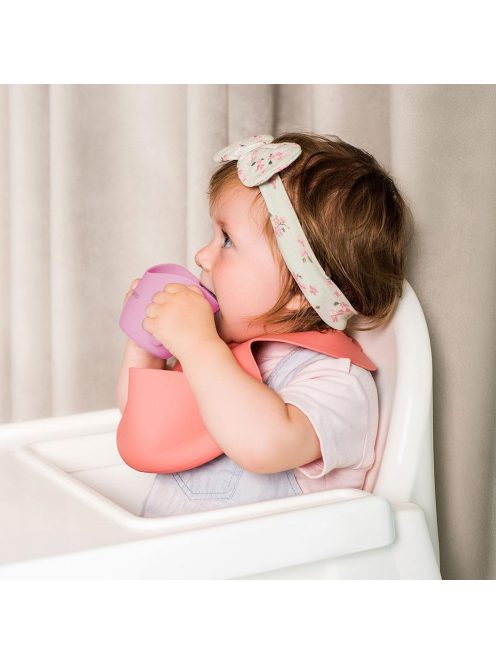 Ergonomikus ivástanuló bögre Baby Ono FLOW rózsaszín