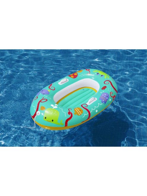 Gyermek felfújható tetővel Bestway Halacskák 119x79 cm