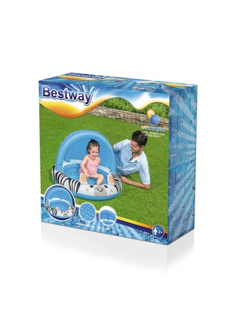 Gyermek felfújhatós medence tetővel Bestway Zebra 97cm x 66cm