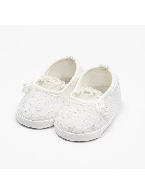 Baba csipke balettcipők New Baby bézs 12-18 h