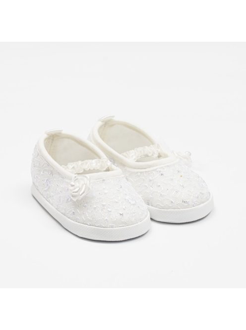Baba csipke balettcipők New Baby bézs 12-18 h