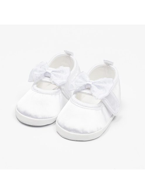 Baba szatén balettcipők New Baby fehér 0-3 h