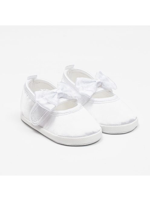 Baba szatén balettcipők New Baby fehér 0-3 h
