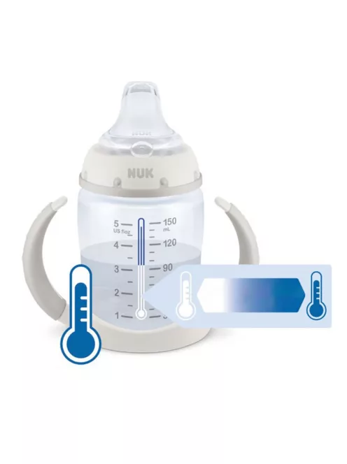 Baba tanuló itatópohár NUK hőmérséklet jelzővel 150 ml fehér