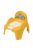 Zenélő gyerek bili becsukható deszkával MONSTERS sárga