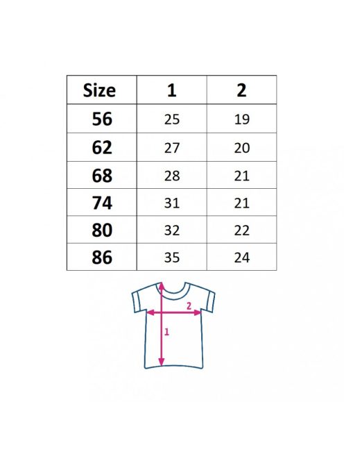 Baba pamut rövid ujjú póló New Baby Go!go!go!