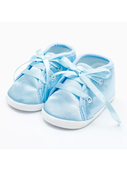 Baba szatén cipő New Baby kék 12-18 h