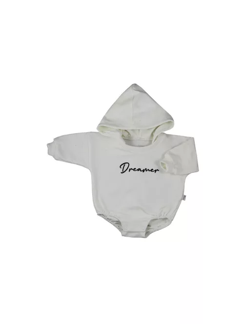 Hosszú ujjú baba body kapucnival baggy Koala Dreamer bézs