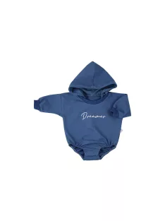 Hosszú ujjú baba body kapucnival baggy Koala Dreamer kék