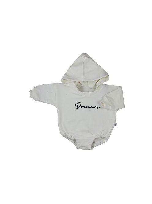 Hosszú ujjú baba body kapucnival baggy Koala Dreamer bézs