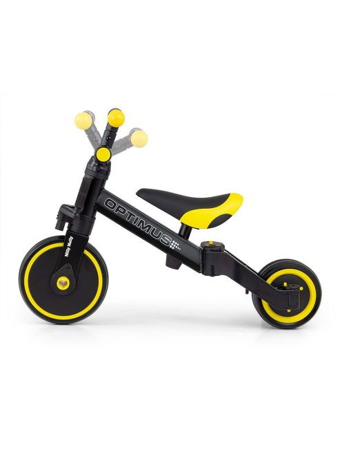 Gyerek háromkerekű bicikli 3az1-ben Milly Mally Optimus black