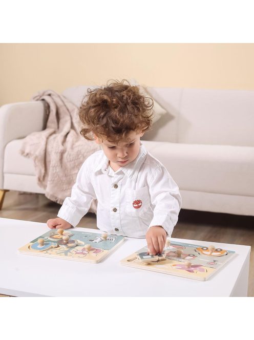 Fa betétes puzzle állatok Viga