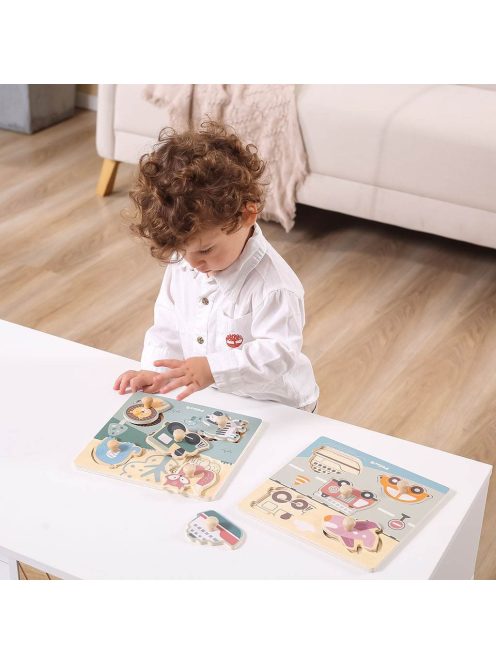 Fa puzzle járművek Viga