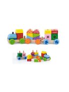 Fából készült vonat kockákkal Viga