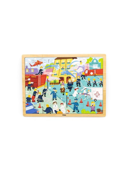 Fa puzzle Viga Tűzoltók