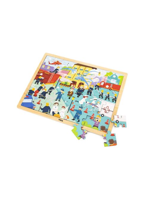 Fa puzzle Viga Tűzoltók