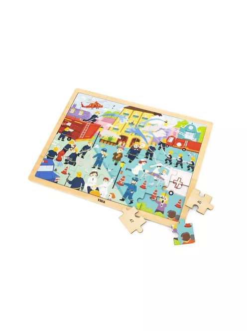 Fa puzzle Viga Tűzoltók
