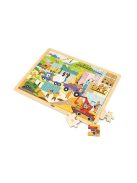 Fa puzzle Viga Építőipari gépek