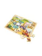 Fa puzzle Viga Építőipari gépek
