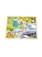 Gyermek fa puzzle Viga Zoo 48 db