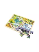 Gyermek fa puzzle Viga Zoo 48 db