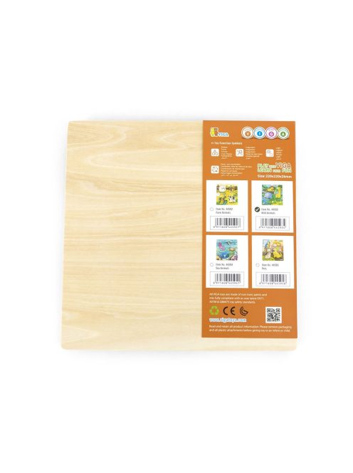 Gyermek fa puzzle Viga Vadon élő állatok 4 db
