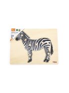 Gyermek fa puzzle Montessori Viga Zebra
