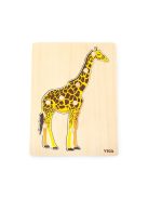 Gyermek fa puzzle Montessori Viga Zsiráf