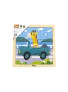 Fa képes kirakó puzzle Viga 9 db Autó