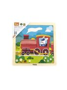 Fa képes kirakó puzzle Viga 9 db Vonat