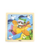 Fa képes kirakó puzzle Viga 9 db Repülőgépek