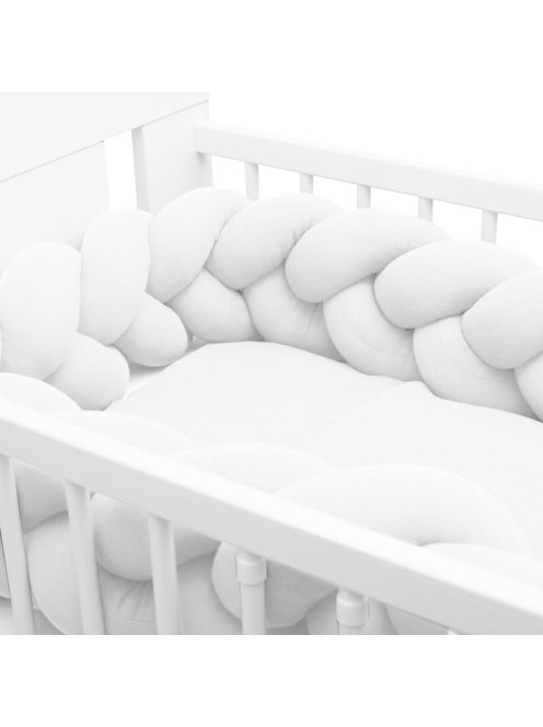 Védő fonott rácsvédő kiságyba muszlin Baby fehér
