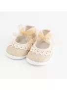 Baba csipke cipő New Baby barna 3-6 h