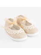 Baba csipke cipő New Baby barna 6-12 h
