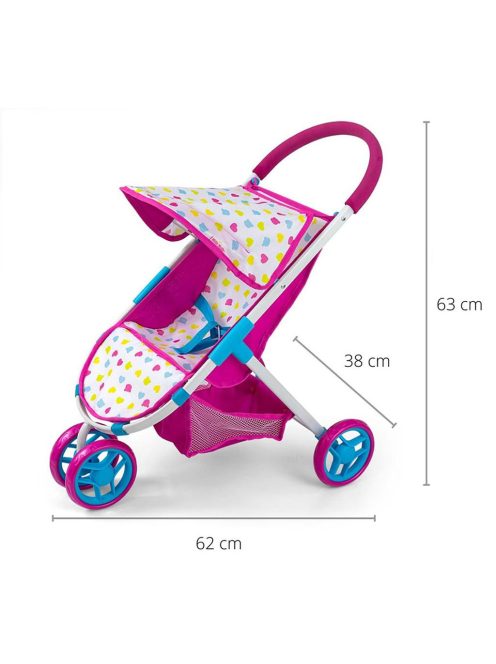 Játék golf babakocsi babáknak Milly Mally Susie Candy
