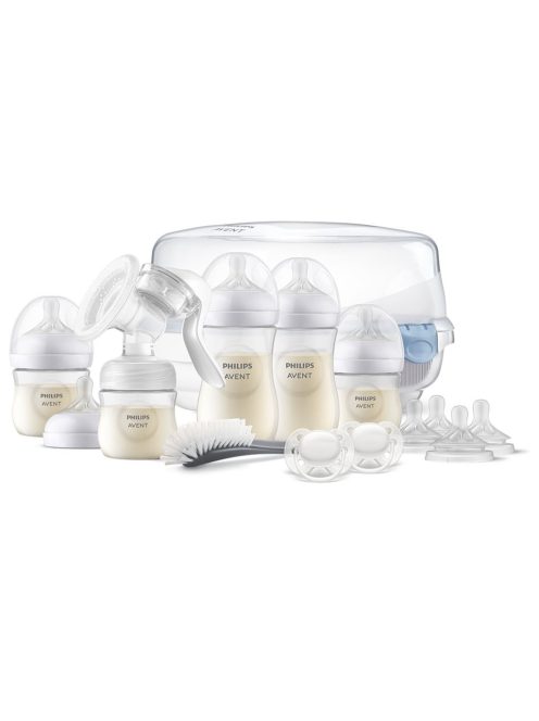 Avent Natural Response szoptatási készlet kézi mellszívóval és sterilizálóval