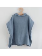 Gyermek muszlin poncsó New Baby Feeling kék 50 cm