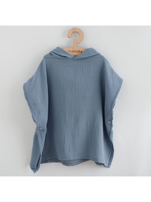 Gyermek muszlin poncsó New Baby Feeling kék 50 cm