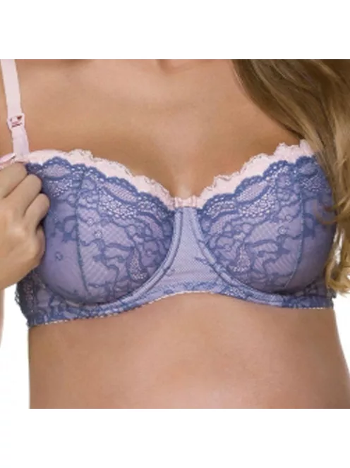 Csipkés szoptató melltartó New Baby Emily kék