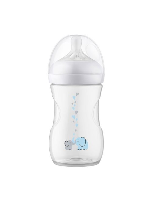 Baba cumisüveg Avent Natural Response 260 ml s szeleppel  Air Free elefánt
