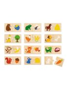 Fa puzzle Viga Állatok etetése
