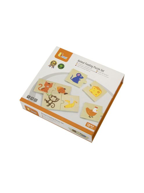 Fa puzzle Viga Állatok etetése