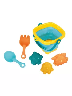   Összecsukható homokozó vödör és játékok – Baby Mix, 5 darabos készlet