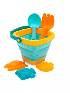   Összecsukható homokozó vödör és játékok – Baby Mix, 5 darabos készlet