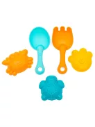 Összecsukható homokozó vödör és játékok – Baby Mix, 5 darabos készlet