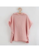 Gyermek muszlin poncsó New Baby Feeling rózsaszín 35 cm