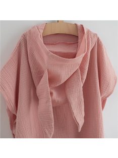 Gyermek muszlin poncsó New Baby Feeling rózsaszín 35 cm