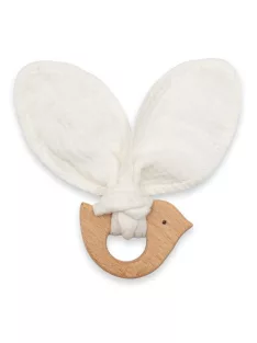 Baba rágóka madárral  New Baby Bird white